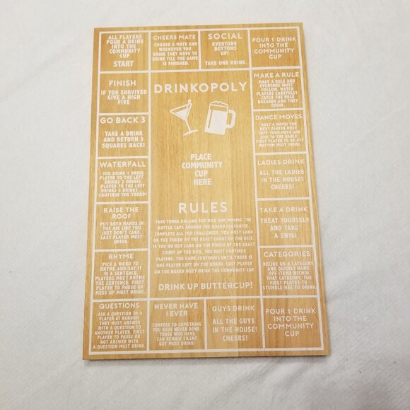 New Drinkopoly Beer Board Game Wooden Version Hammer & Axe BNIB - Picture 3 of 12